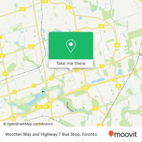Wootten Way and Highway 7 Bus Stop map