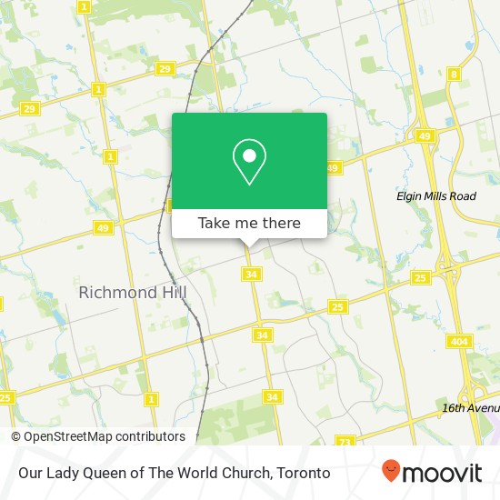 Our Lady Queen of The World Church map