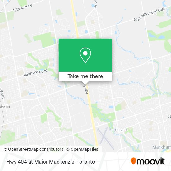 Hwy 404 at Major Mackenzie map