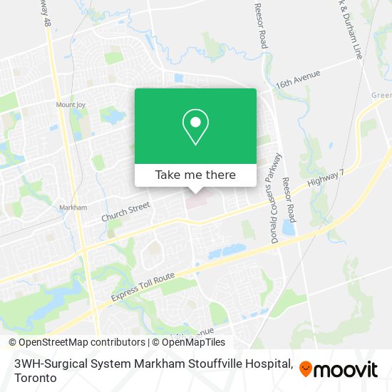 3WH-Surgical System Markham Stouffville Hospital map