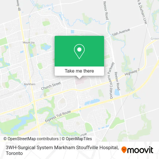 3WH-Surgical System Markham Stouffville Hospital map