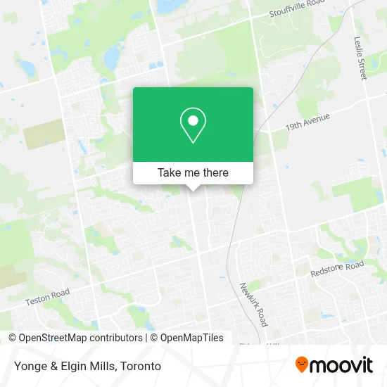 Yonge & Elgin Mills map