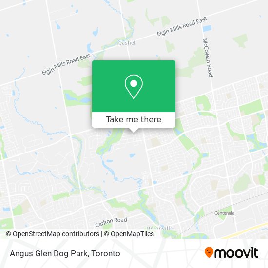 Angus Glen Dog Park map