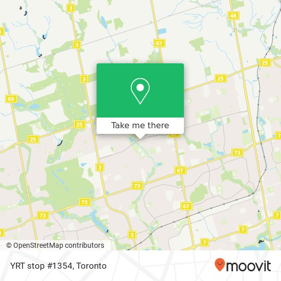 YRT stop #1354 map
