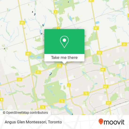 Angus Glen Montessori map