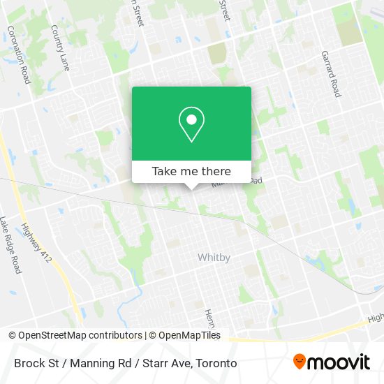 Brock St / Manning Rd / Starr Ave map