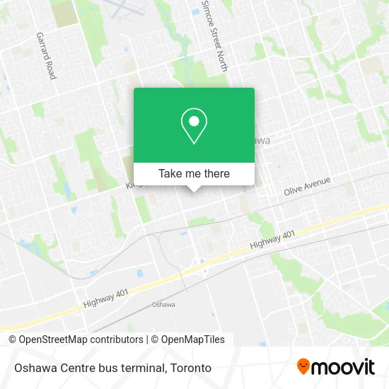 Oshawa Centre bus terminal map