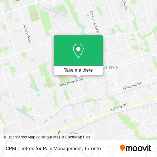 CPM Centres for Pain Management map