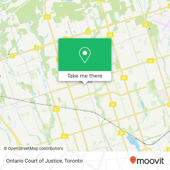 Ontario Court of Justice map