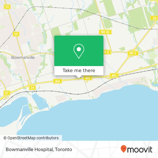 Bowmanville Hospital map