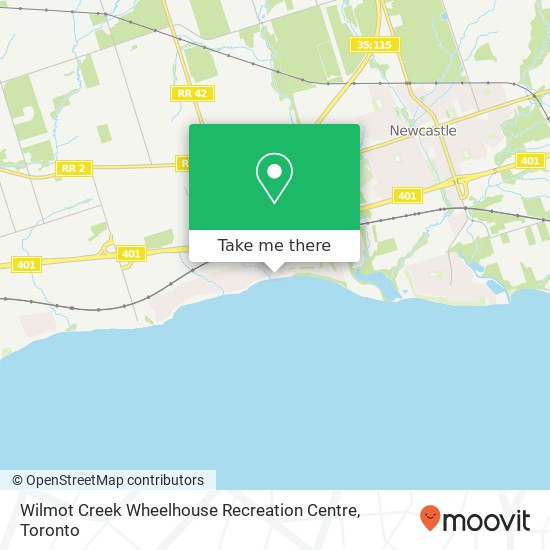 Wilmot Creek Wheelhouse Recreation Centre map