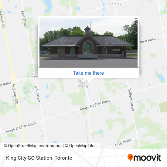 King City GO Station map
