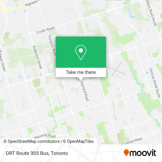 DRT Route 305 Bus map