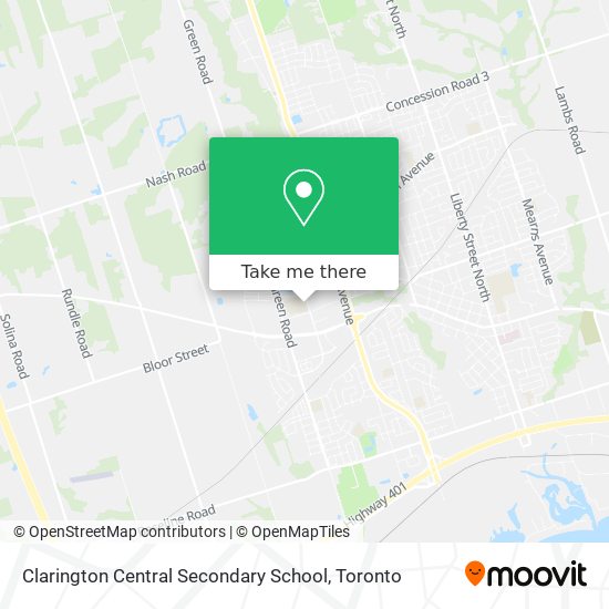 Clarington Central Secondary School map