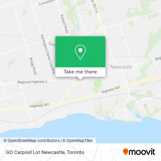 GO Carpool Lot Newcastle map