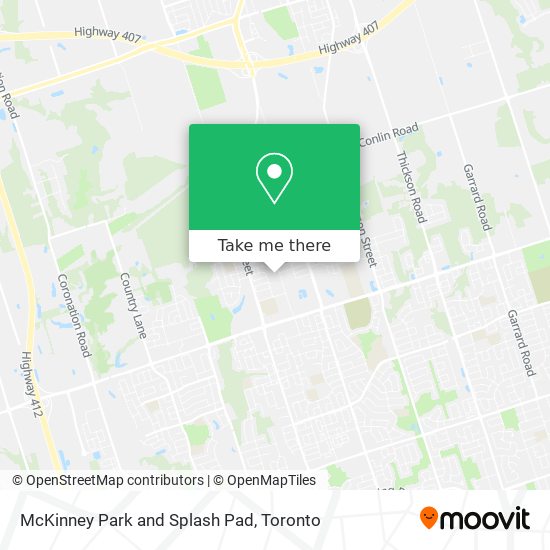 McKinney Park and Splash Pad map