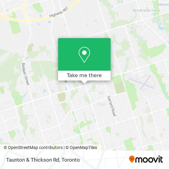 Taunton & Thickson Rd map