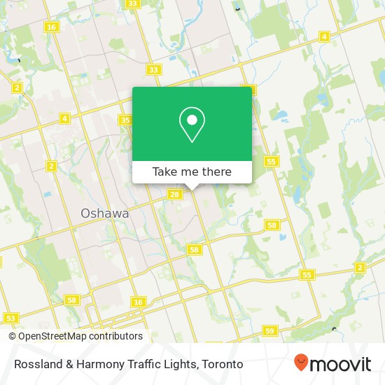 Rossland & Harmony Traffic Lights map