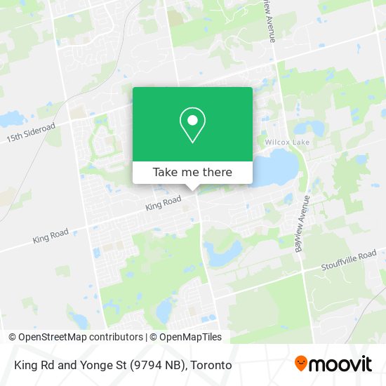 King Rd and Yonge St (9794 NB) map