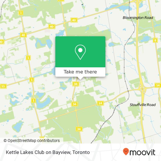 Kettle Lakes Club on Bayview map
