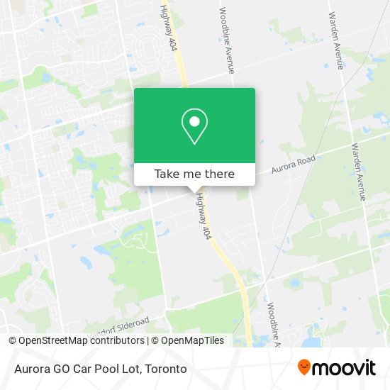 Aurora GO Car Pool Lot plan