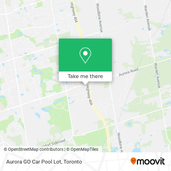 Aurora GO Car Pool Lot map