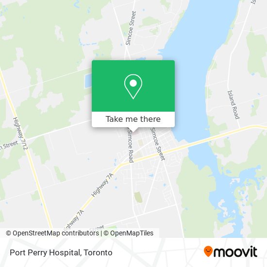 Port Perry Hospital map