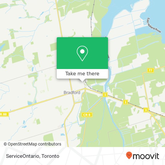 ServiceOntario map