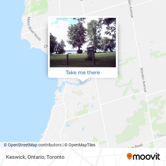 Keswick, Ontario map