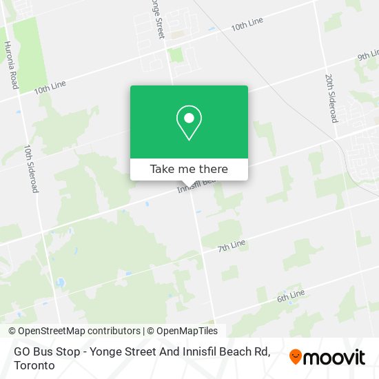 GO Bus Stop - Yonge Street And Innisfil Beach Rd map