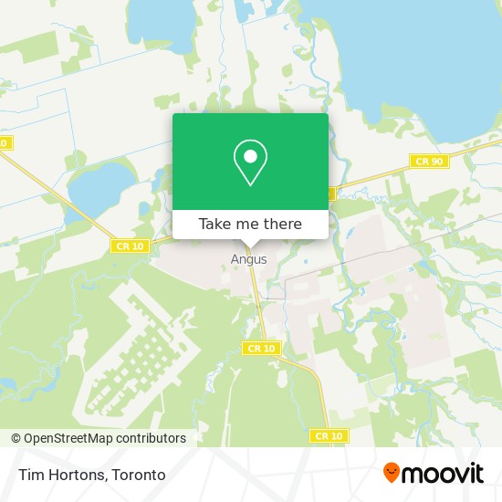 Tim Hortons map