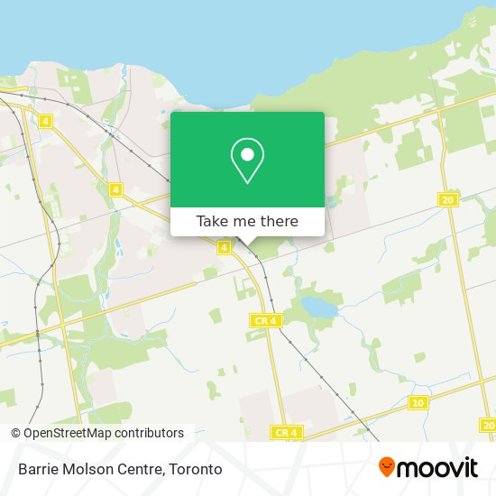 Barrie Molson Centre map