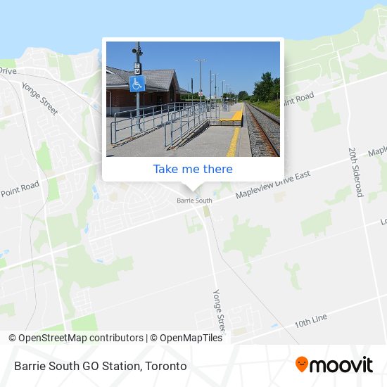 Barrie South GO Station map