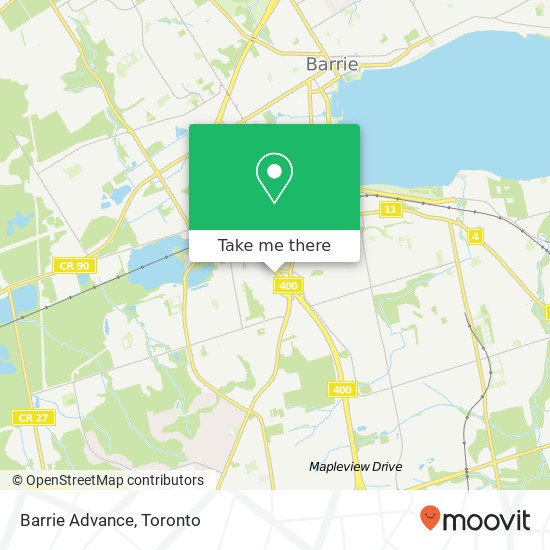 Barrie Advance map