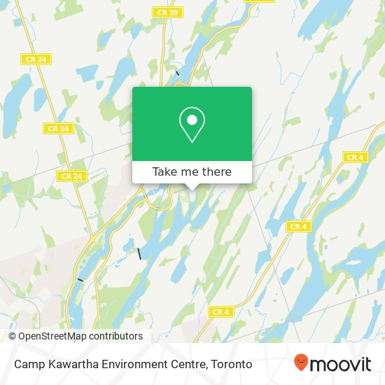 Camp Kawartha Environment Centre map