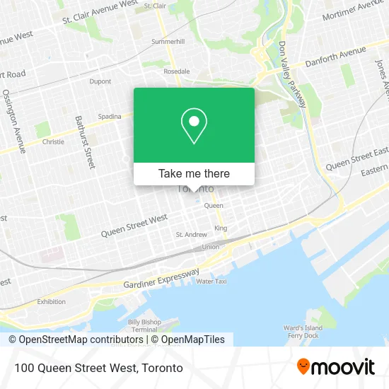 100 Queen Street West map