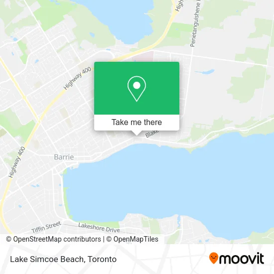 Lake Simcoe Beach map