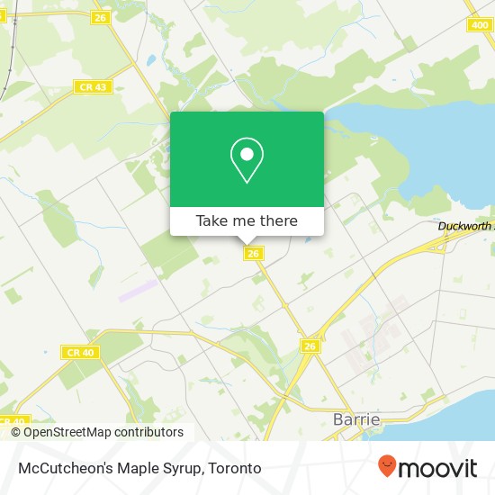McCutcheon's Maple Syrup map