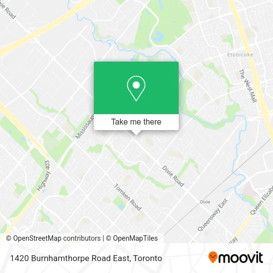 1420 Burnhamthorpe Road East map