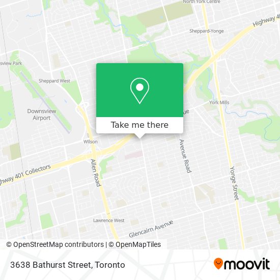 3638 Bathurst Street map