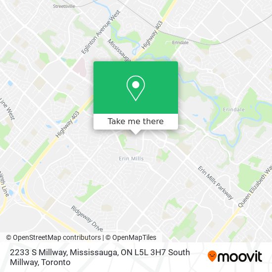 2233 S Millway, Mississauga, ON L5L 3H7 South Millway map