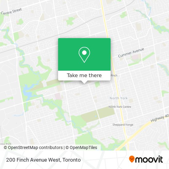 200 Finch Avenue West map