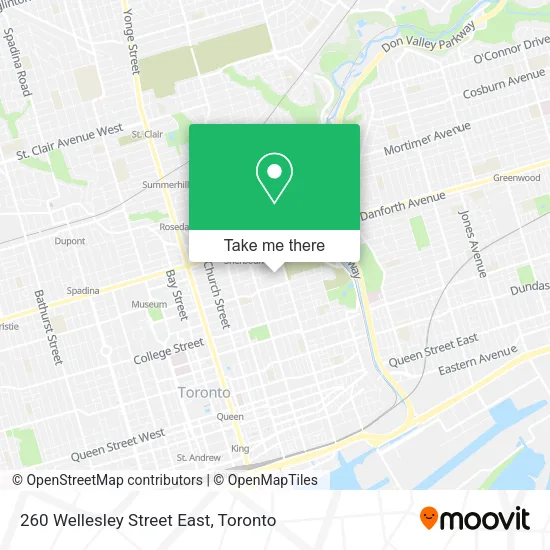 260 Wellesley Street East map