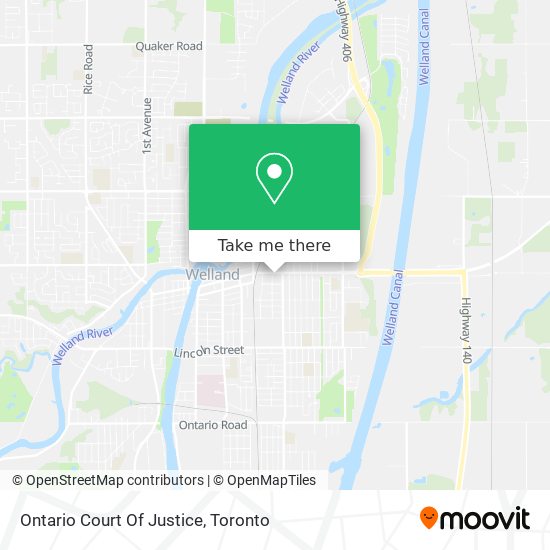 Ontario Court Of Justice map