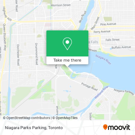 Niagara Parks Parking map