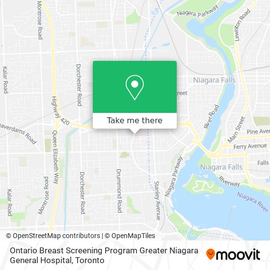 Ontario Breast Screening Program Greater Niagara General Hospital map