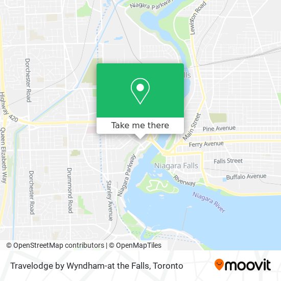 Travelodge by Wyndham-at the Falls map
