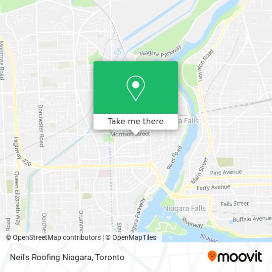 Neil's Roofing Niagara map