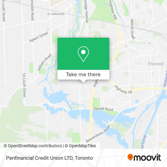 Penfinancial Credit Union LTD map