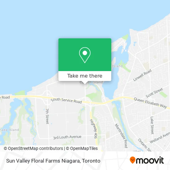 Sun Valley Floral Farms Niagara map
